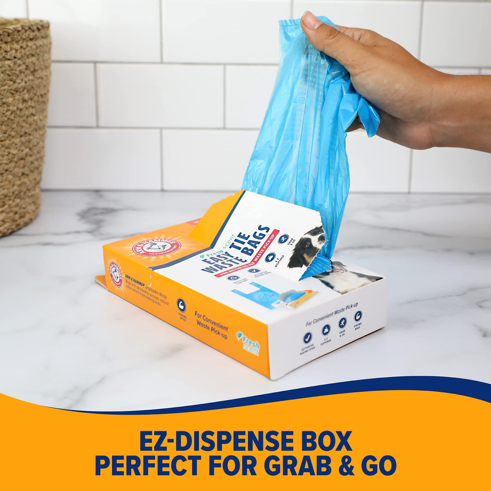 Sacs compatibles distributeurs standards pendant les sorties Arm & Hammer.