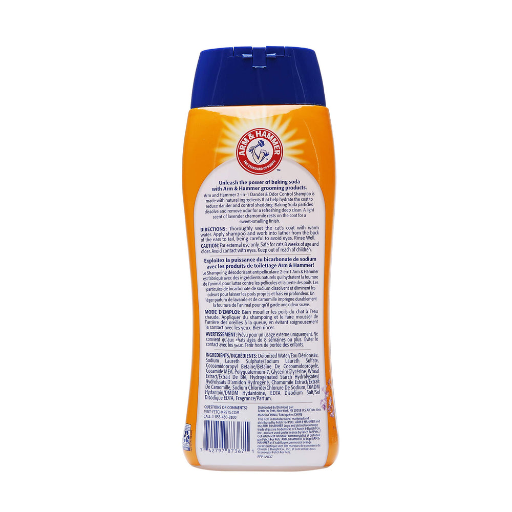 Arm & Hammer Shampoing chat format pratique bouteille 590 ml.
