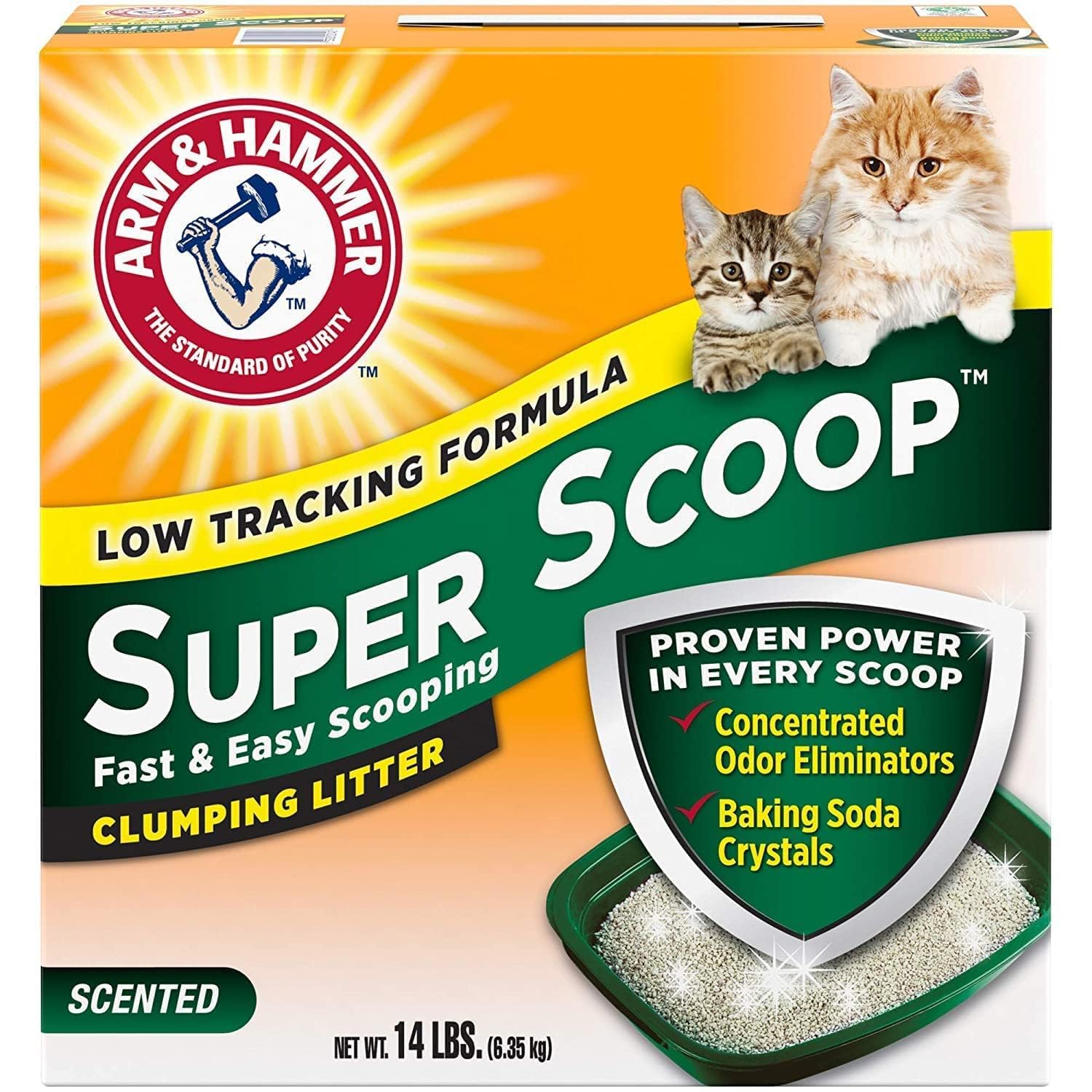 Arm & Hammer Super Scoop litière agglomerante parfum frais et 14 lb.