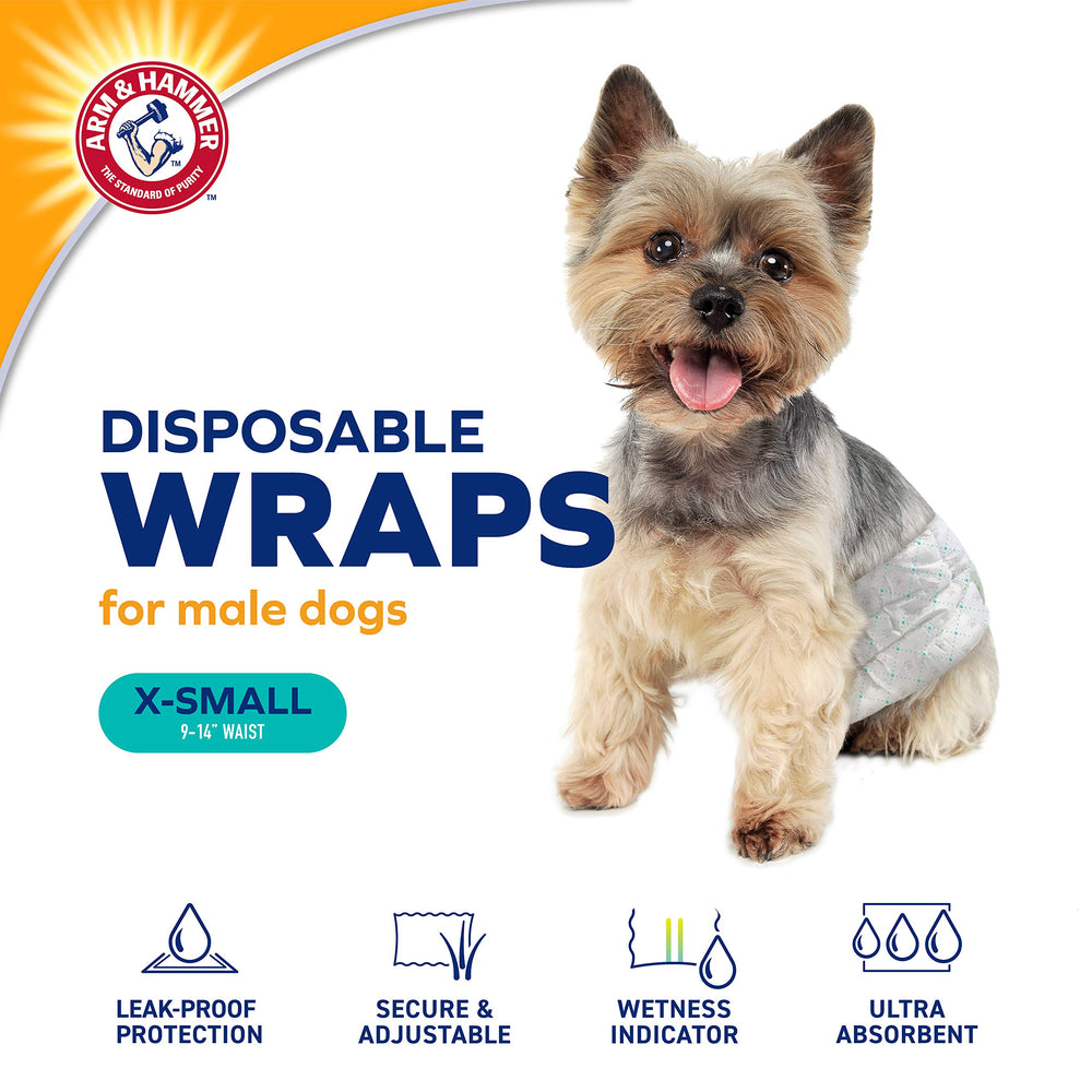 Arm & Hammer Wrap Chien Mâle, Core absorbant qui capture l’urine près du pelage.