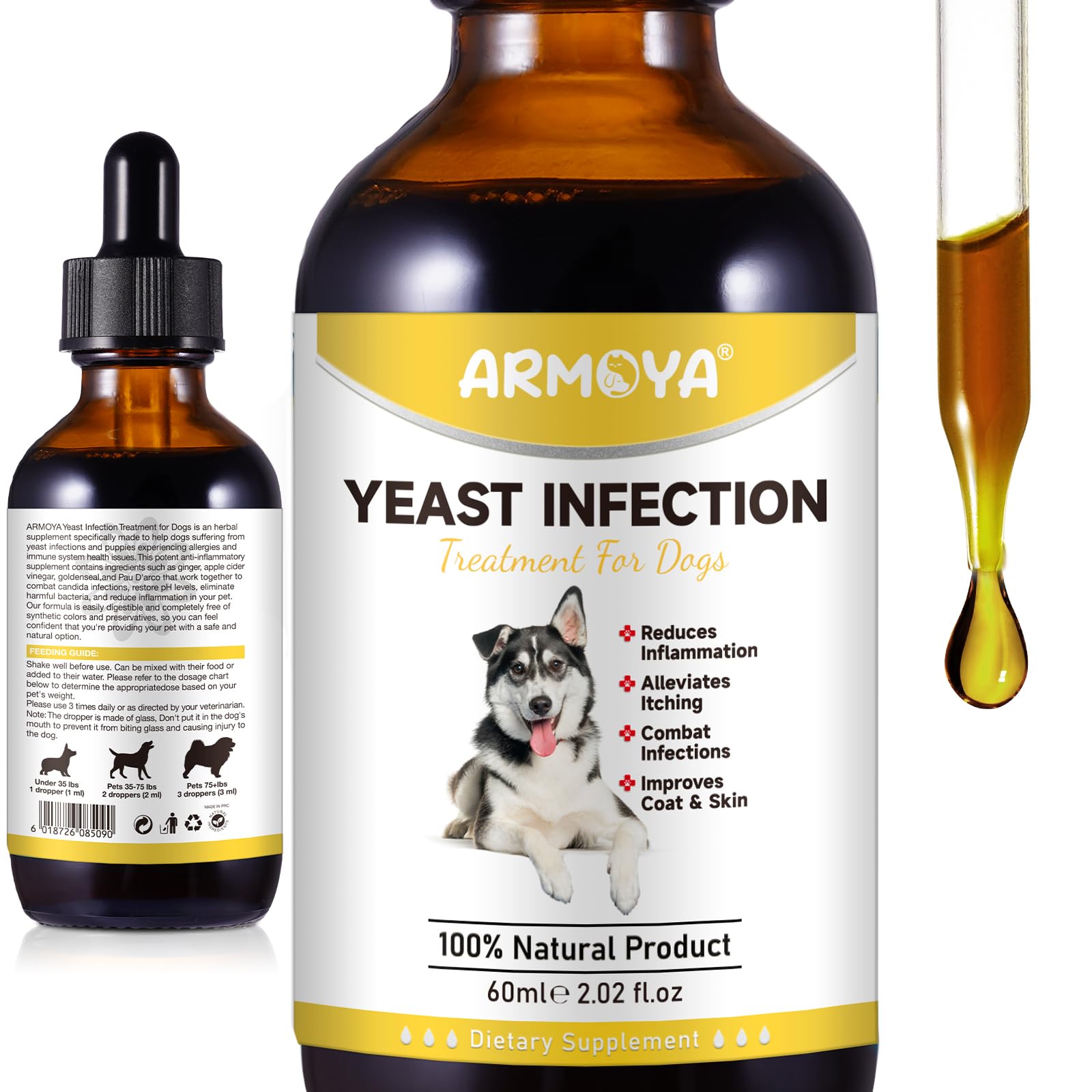 ARMOYA administration orale pratique pour chiens de toutes tailles.