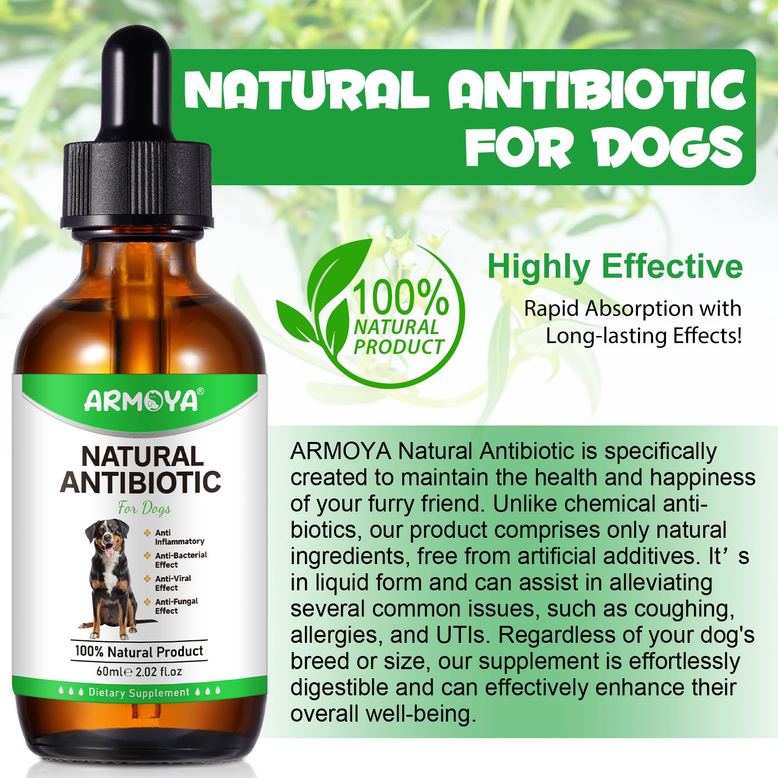 ARMOYA sans additifs artificiels pour chiens actifs et sensibles