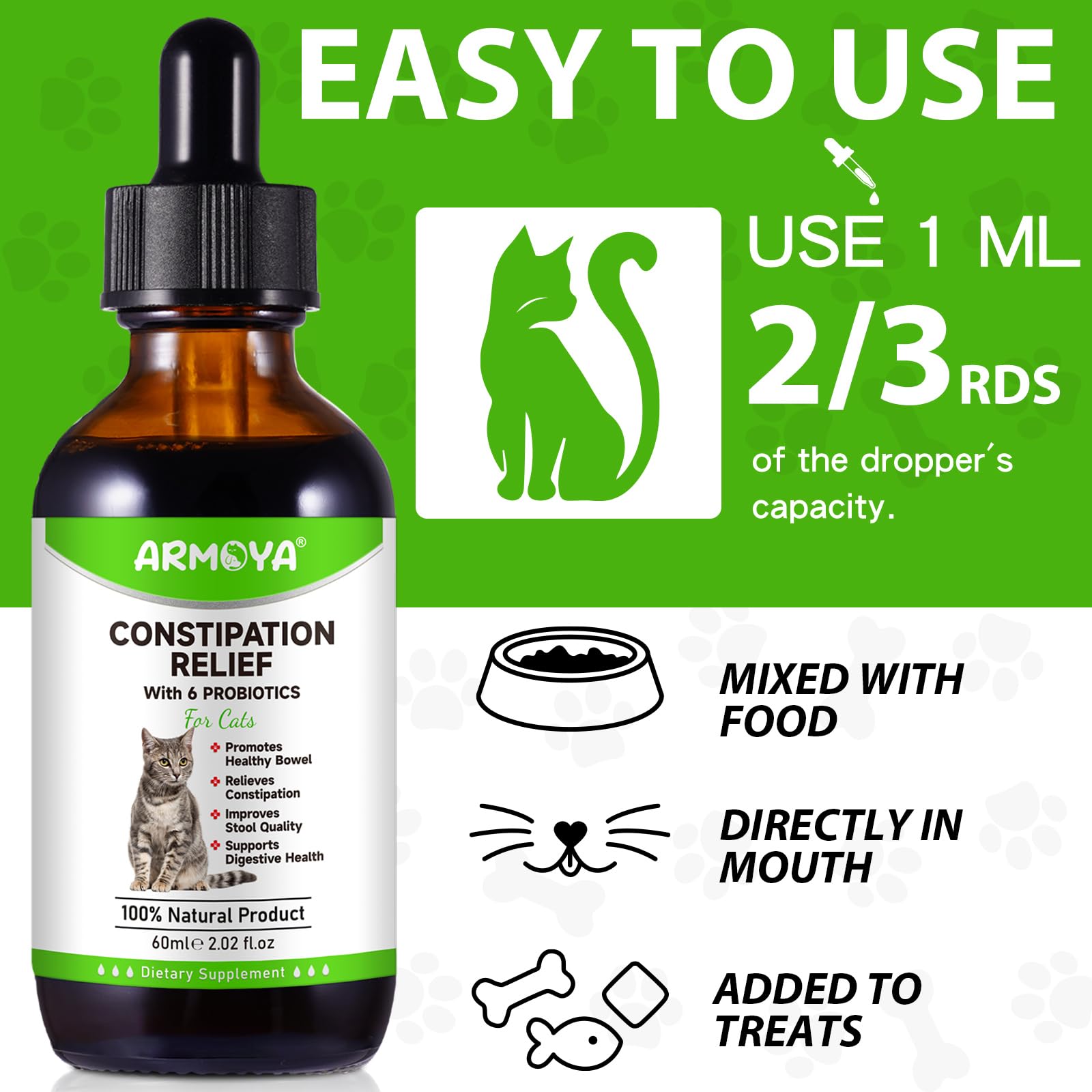 ARMOYA ingredients naturels chat: ingrédients doux pour le système digestif
