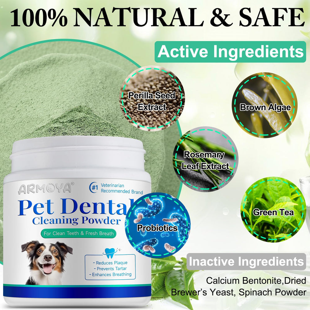 ARMOYA Poudre Dentaire pour chien: verser dans la nourriture facilite l’utilisation quotidienne