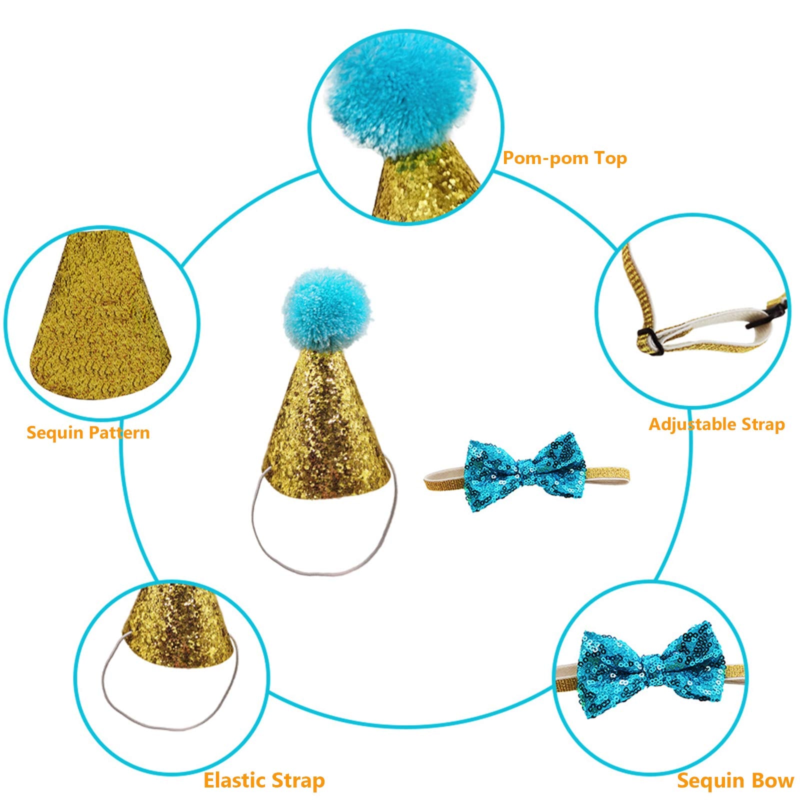 Collier rupture de sécurité Arogheiz pour animaux bleu clair, pratique en fêtes