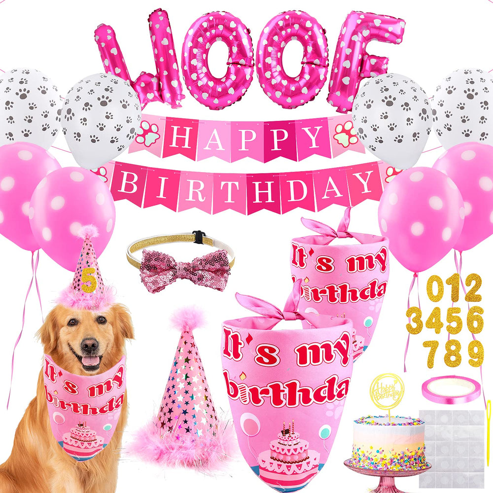 AROIC bandanas anniversaire chien ensemble pour un look festif et mignon