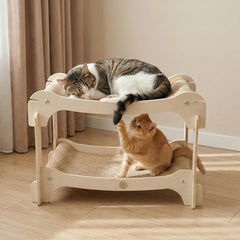 AROPEME grattoir-chat sisal deux-niveaux pour griffage et repos.