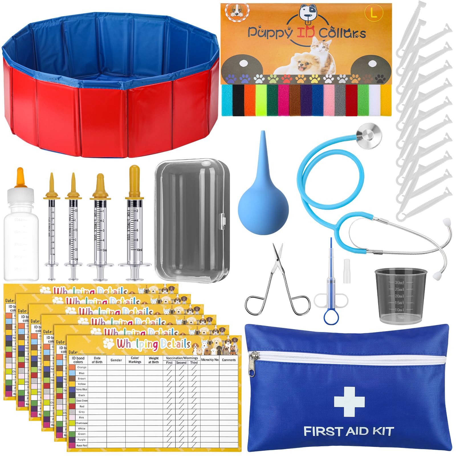 Arrowbash boîte de mise bas avec accessoires essentiels pour chiots et chatons.