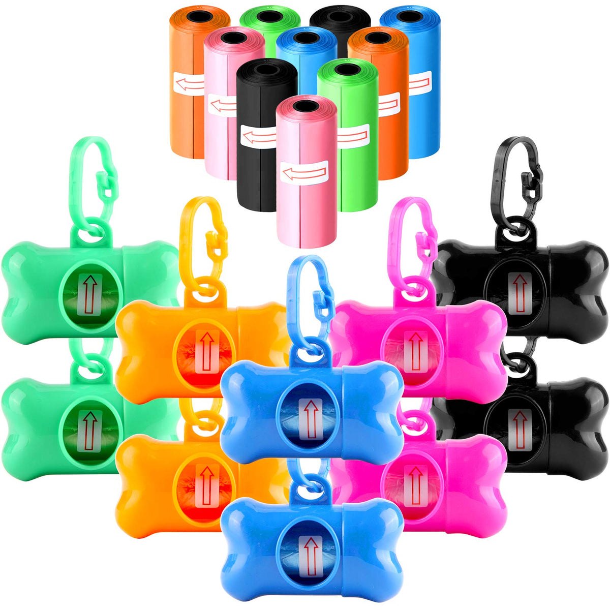 Distributeur Arroyner en forme d’os, vue frontale pratique en promenade.