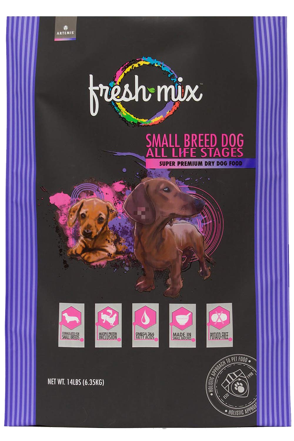 ARTEMIS Fresh Mix : sachet croquettes pour petits chiens, énergie quotidienne et nutrition complète.