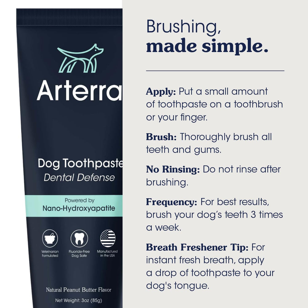 Arterra Pet Science — haleine fraîche après brossage chien
