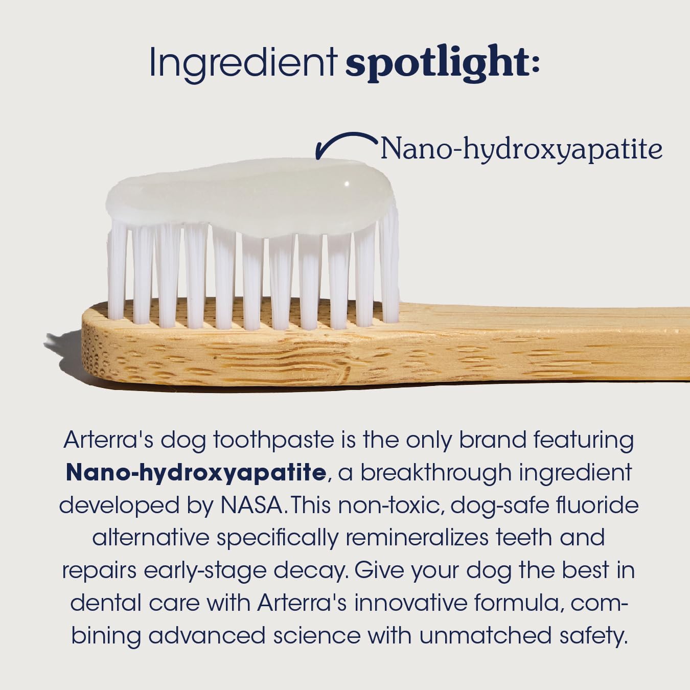 Dentifrice Arterra Pet Science — texture gel douce pour brossage