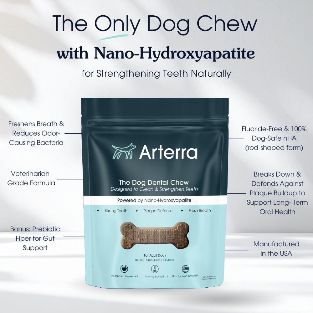 Arterra Pet Science ingrédients prébiotiques banane et chicorée pour digestion douce.