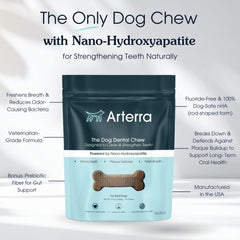 Arterra Pet Science – nano-hydroxyapatite présente dans la composition pour le soin dentaire.