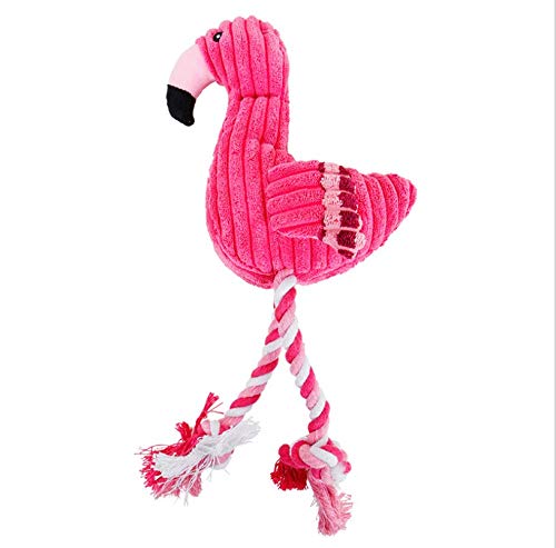Peluche Flamant Artinova, compagnon réconfortant pour chiens de toutes tailles.