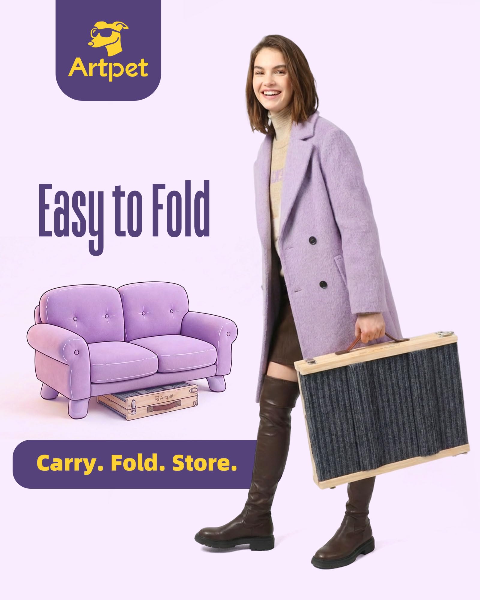 Artpet rampe bois naturel : materiau sûr et stable pour l interieur.