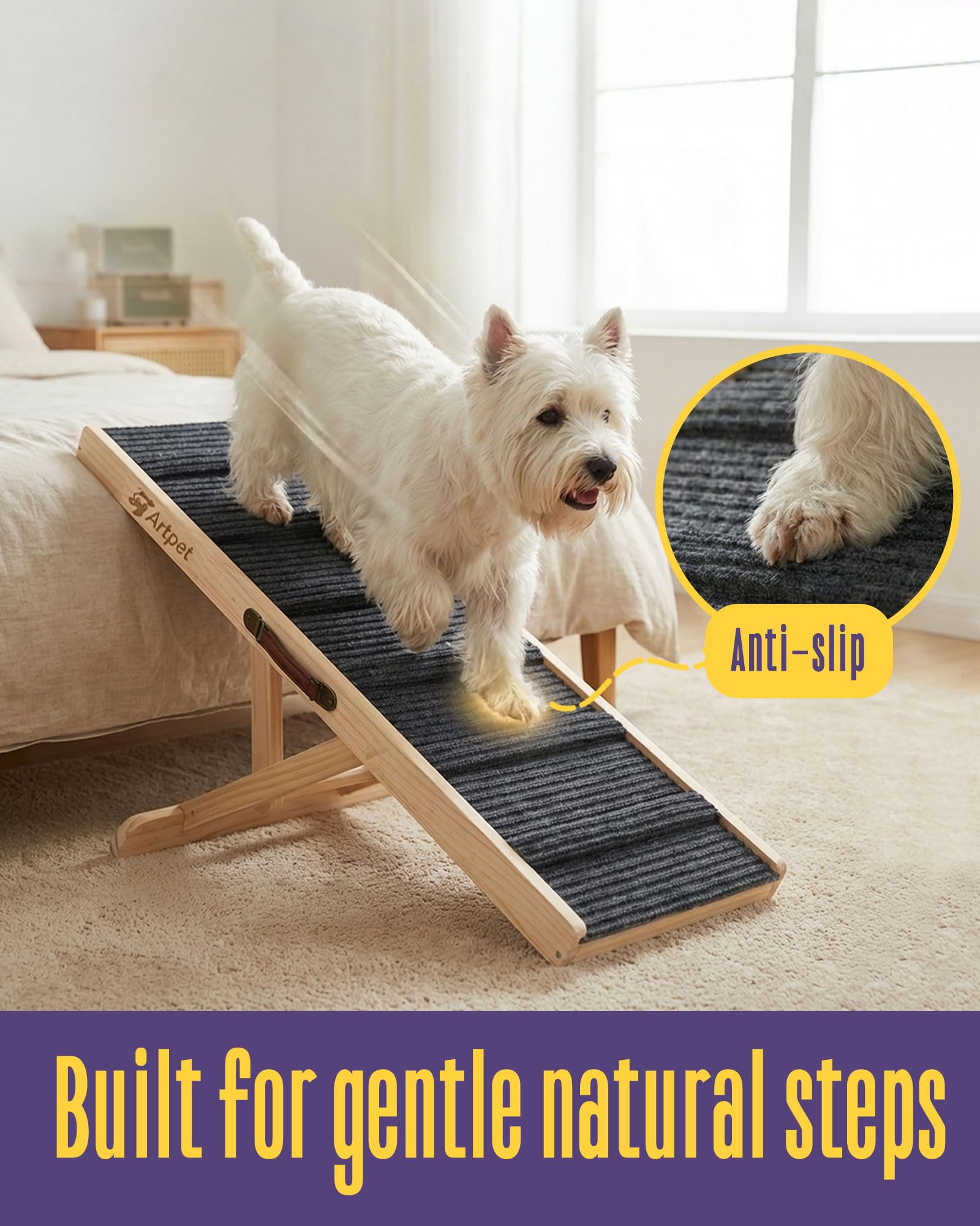 Artpet Rampe Chien – pliable et facile à ranger.
