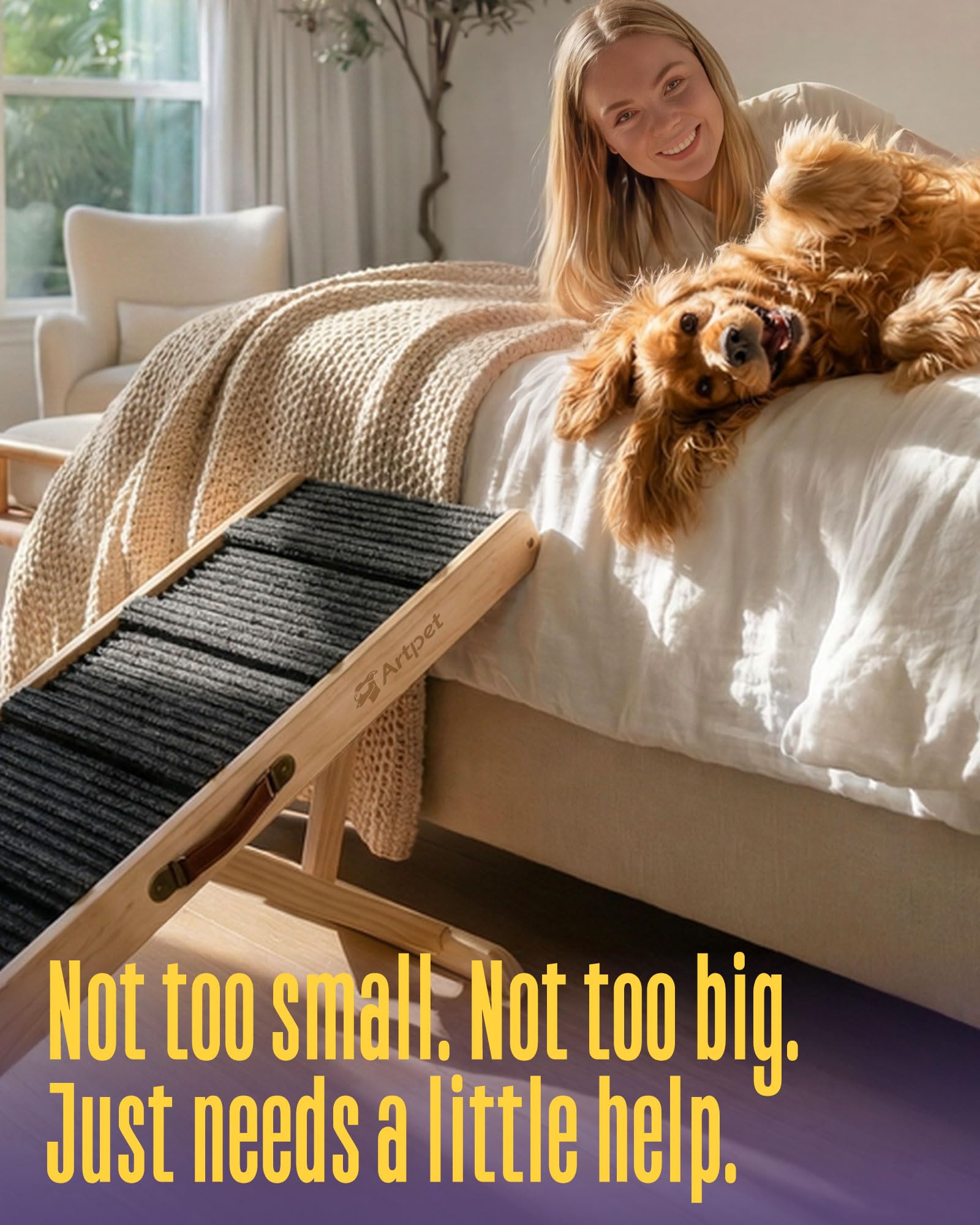 Artpet Rampe Chien – poignée pratique pour le transport.
