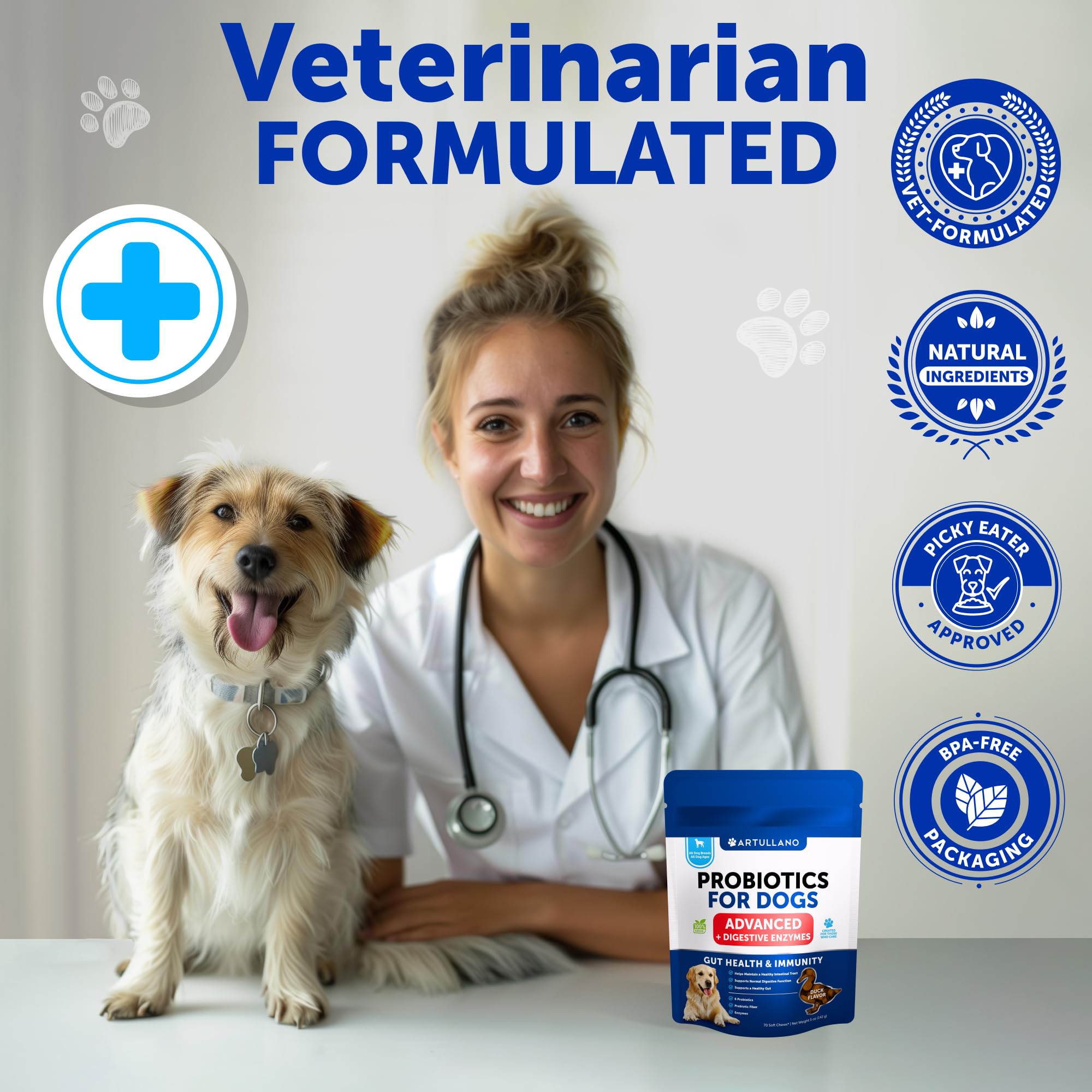 Artullano Probiotiques pour Chiens – utilisation quotidienne: routine pratique pour le bien-être