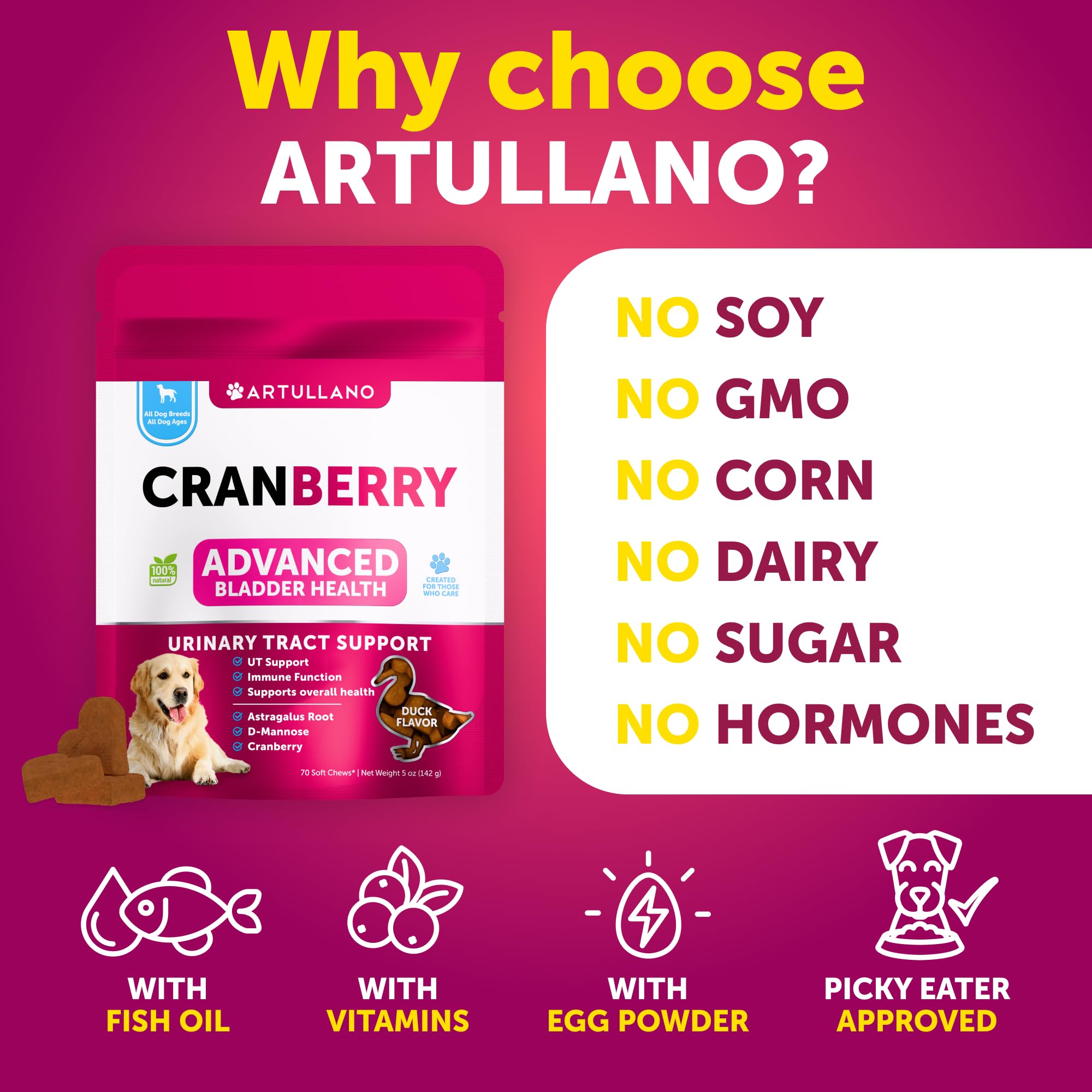 Artullano Dog UT Treats – texture douce, pratique comme récompense quotidienne.