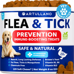 Artullano gommes puces et tiques goût canard, friandises appétentes pour chiens.