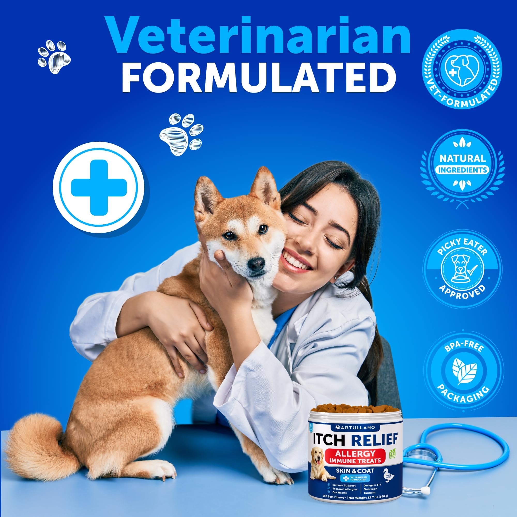 Artullano pelage-brillant-chien: friandises appétentes pour un pelage éclatant.
