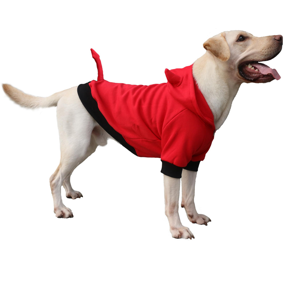 ARUNNERS costume démon pour chien, vue avant, idéal pour fête d’Halloween et fêtes