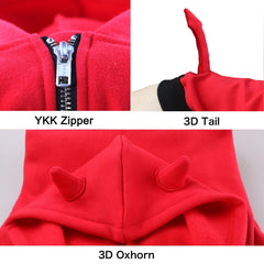 ARUNNERS costume démon chien en mouvement, parfait pour promenades et jeux