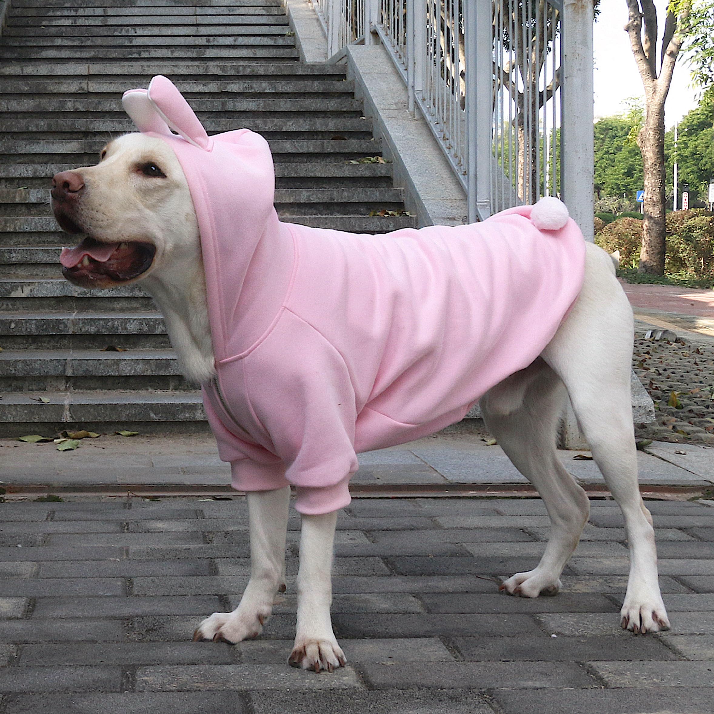 ARUNNERS costume lapin pour chien rose 6XL, adorable et confortable pour fêtes.