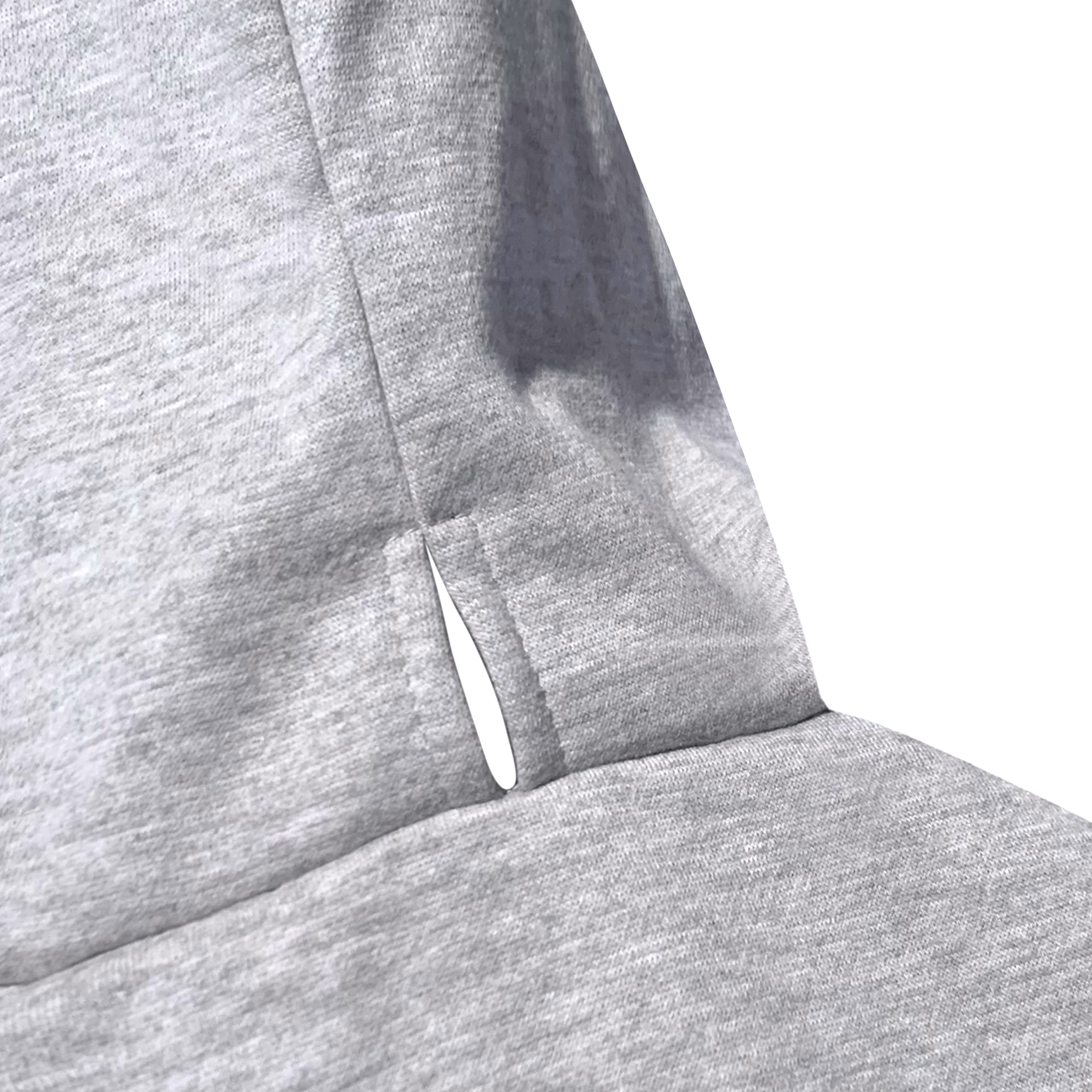 ARUNNERS hoodie gris chien – détail fermeture YKK pour enfiler facilement.