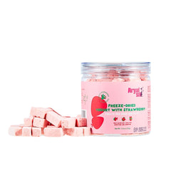 Arya Sit: bouchées lyophilisées fraise-yogourt, goût irrésistible pour chien.