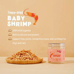 Récompense canin Arya Sit! avec crevettes bébé séchées, pratique en entraînement.