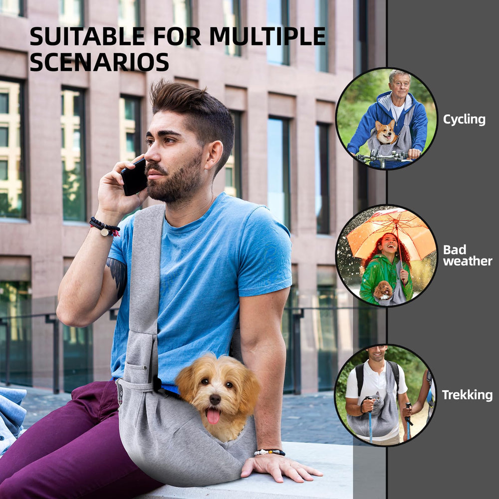 ARZQUT porte-chat sangle avec poches intégrées, pratique pour les essentiels.