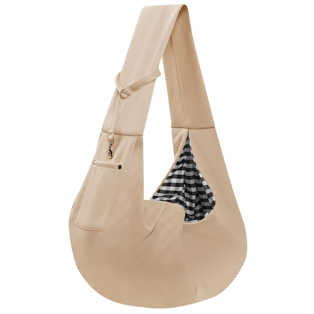 ARZQUT sac porte-chien apricot avec ouverture grande