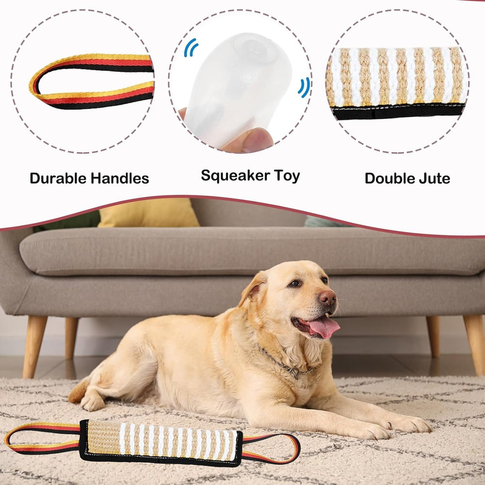 ASOCEA jouet en jute durable pour chien, conçu pour résister lors des tirages.