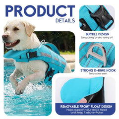 ASENKU gilet chien flotteur avant amovible pour confort