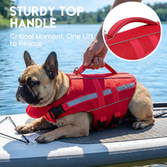 ASENKU gilet sauvetage chien boucles rapides et ajustables pour un ajustement sûr.
