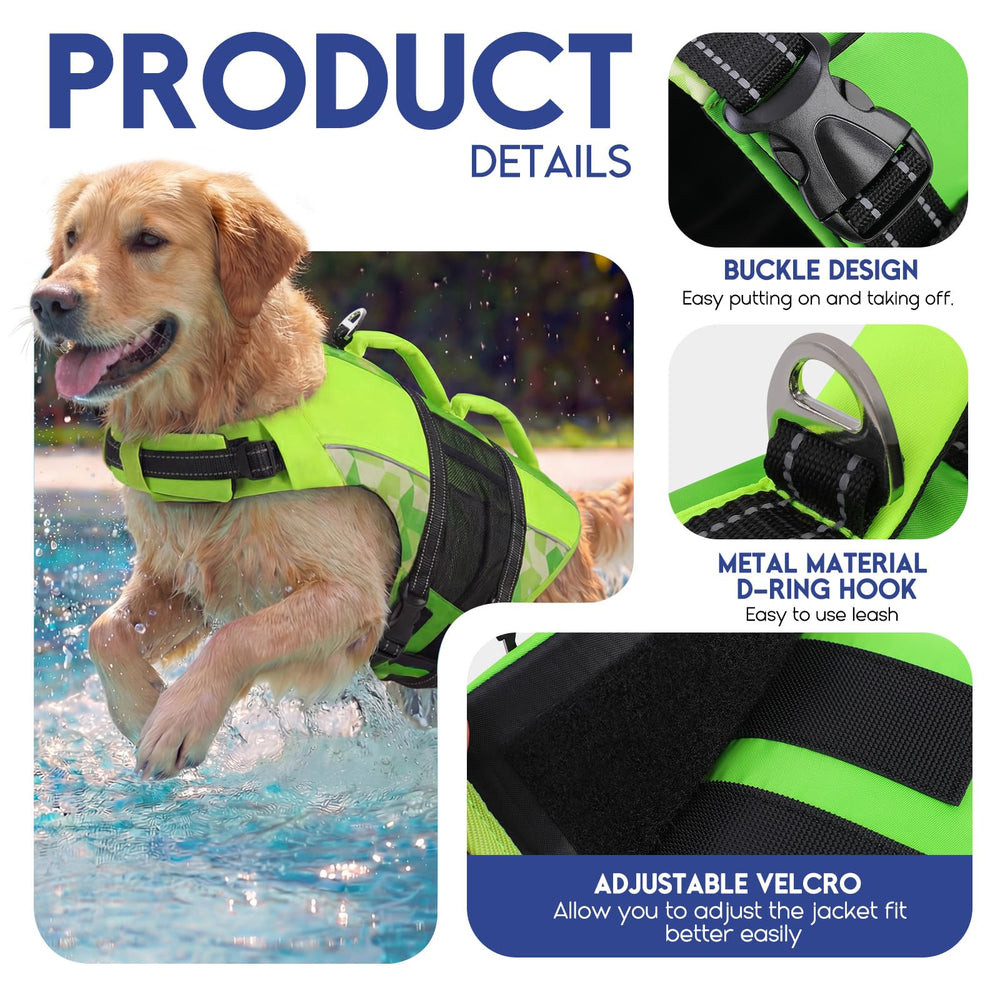 ASENKU gilet sauvetage chien fermetures rapides pour enfiler facilement