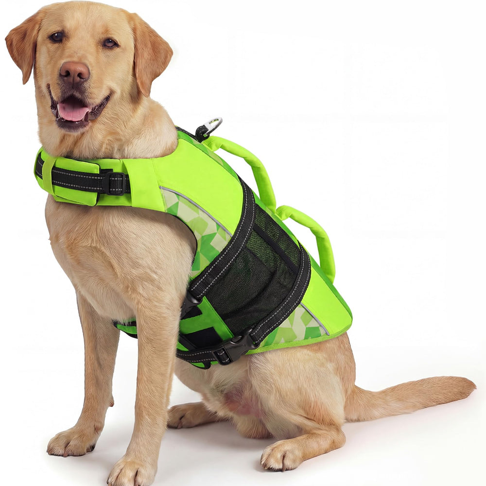ASENKU gilet sauvetage chien réglages en nylon pour ajustement sûr