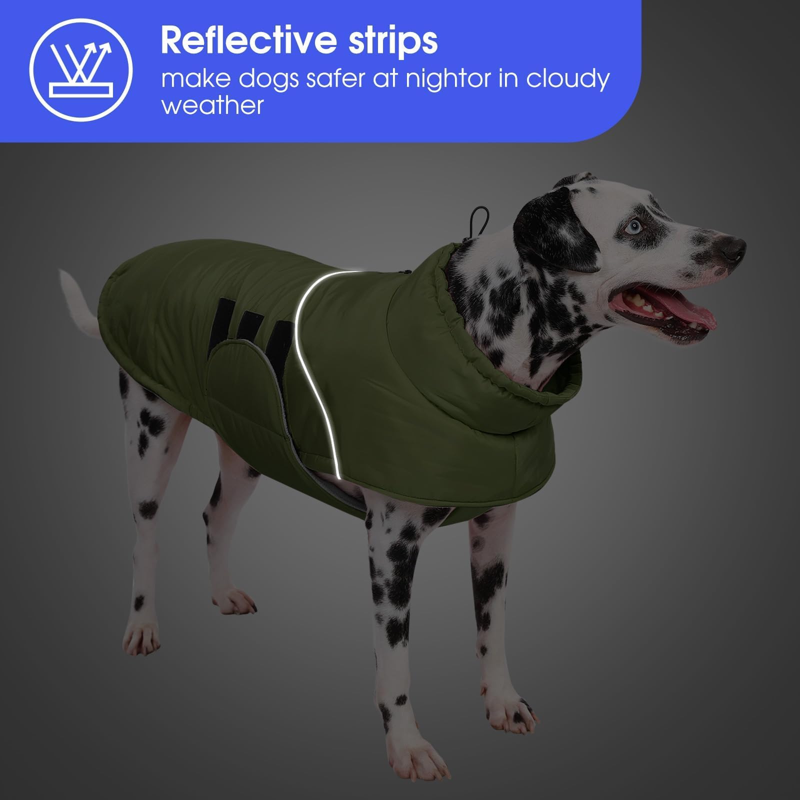 ASENKU manteau chien bandes réfléchissantes pour sécurité nocturne