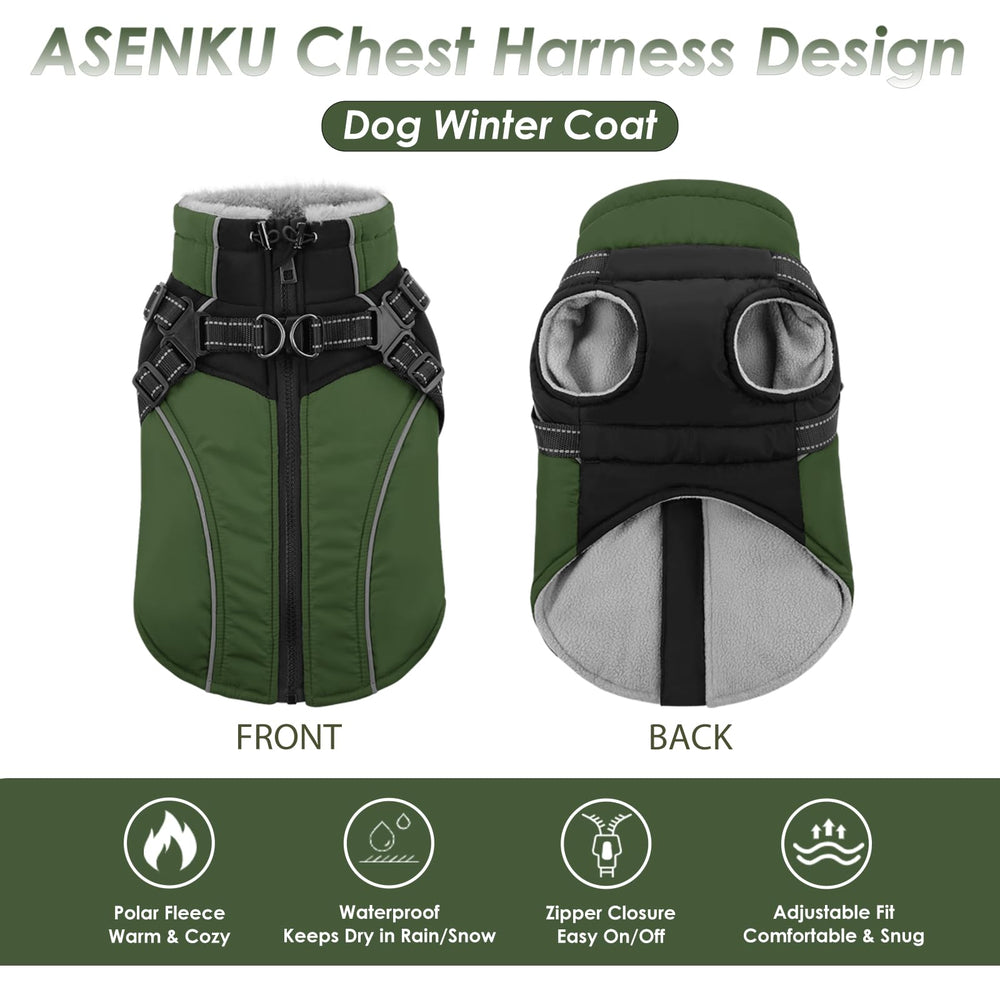 ASENKU manteau chien doublure polaire corail pour chaleur durable