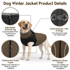 ASENKU manteau chien avec fermeture éclair arrière, enfiler facilement