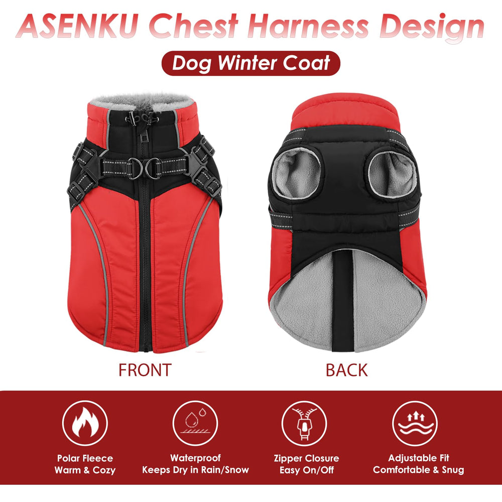 Harnais integre sur manteau ASENKU pour enfilage rapide