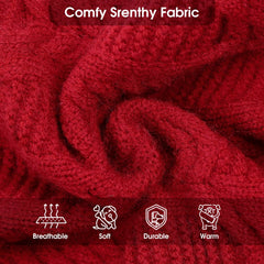 ASENKU pull-chien 4XL motif tricot câble, détail élégant.