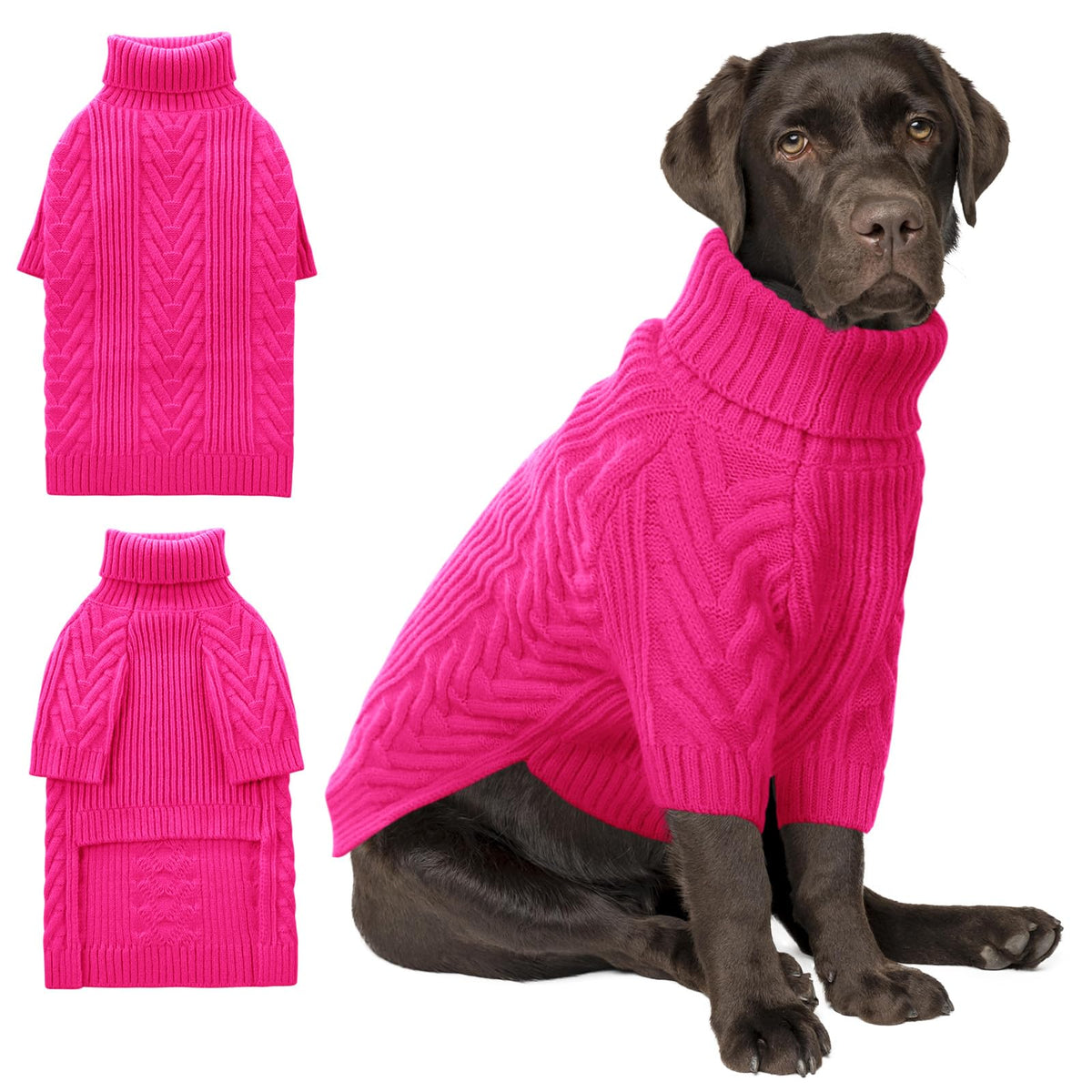 ASENKU pull chien XXL rose intense, confort et chaleur lors des balades.