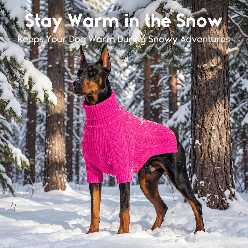 ASENKU pull chien XXL rose vif, accessoire hivernal polyvalent.
