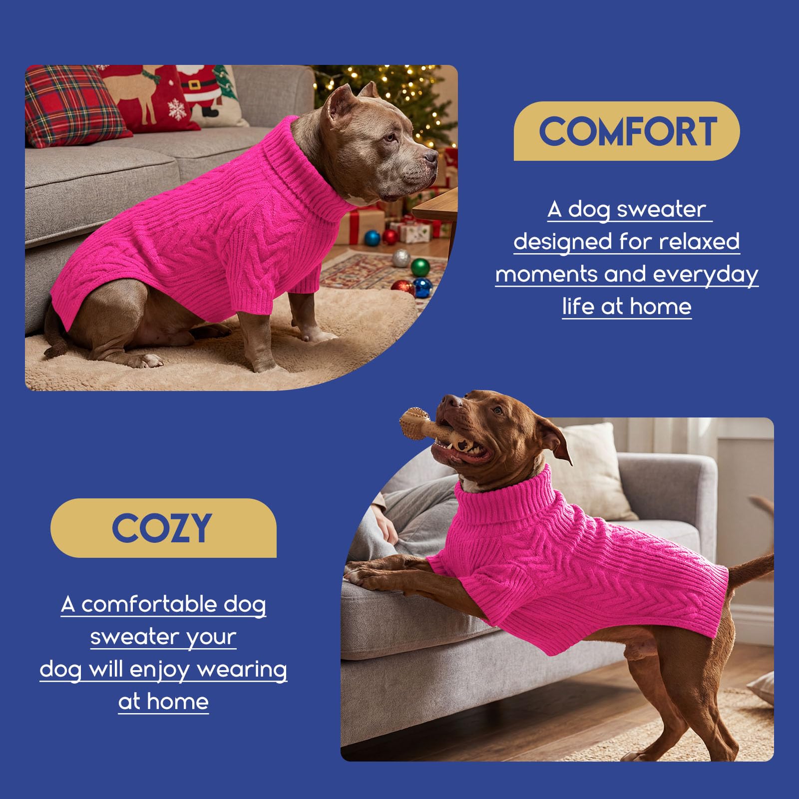 ASENKU pull chien XXL grandes tailles, ajustement confortable.
