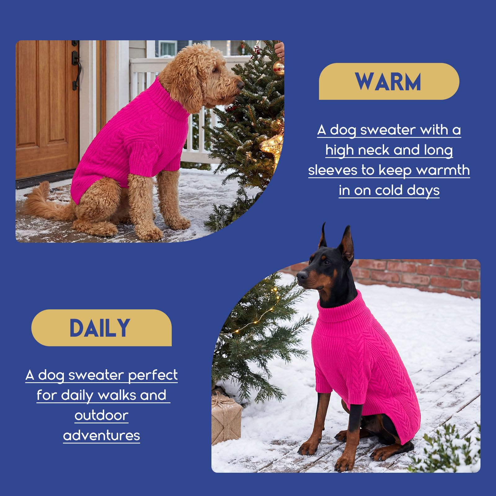 ASENKU pull chien XXL intérieur et extérieur, polyvalent.