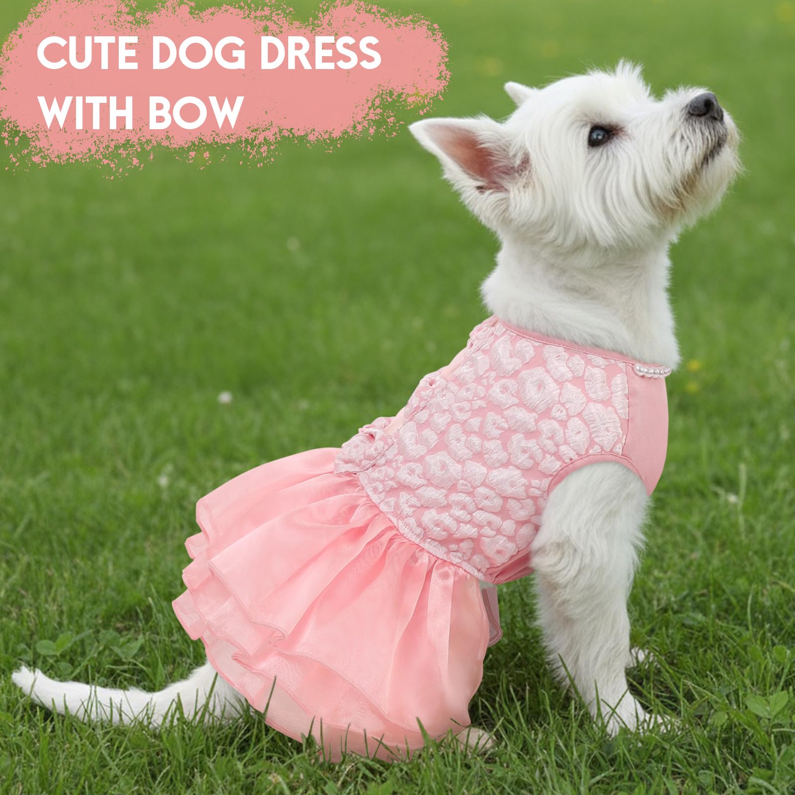 ASENKU robe-chien-tulle-bouffant-six-couches: allure bouffante et adorable