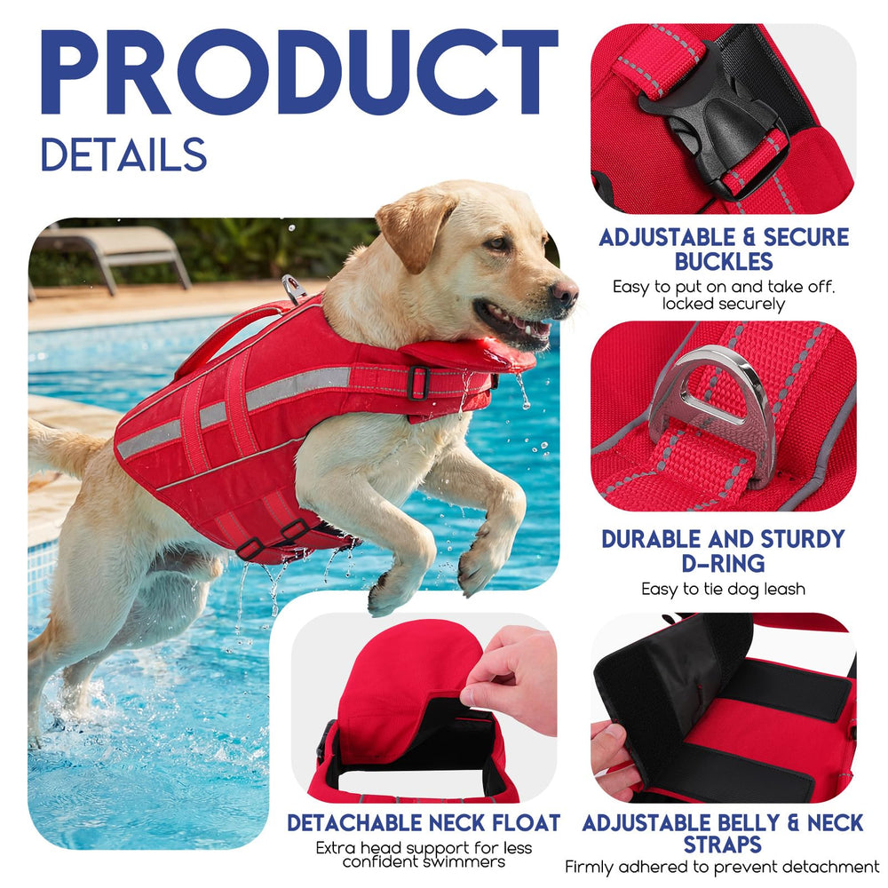 ASENKU Veste chien haute visibilité avec bandes réfléchissantes pour sécurité jour et nuit.